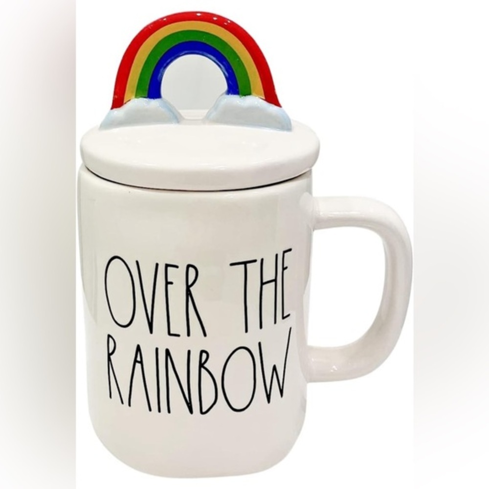 Rae Dunn Over The Rainbow Pride Coffee Mug with Topper
Brand new